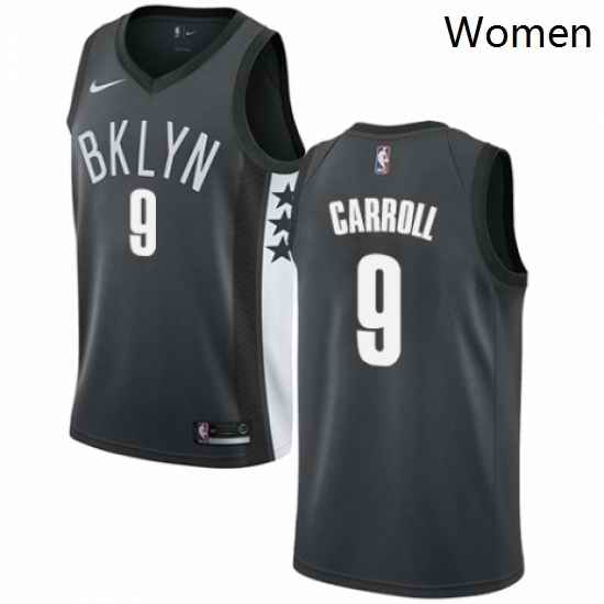 Womens Nike Brooklyn Nets 9 DeMarre Carroll Authentic Gray NBA Jersey Statement Edition